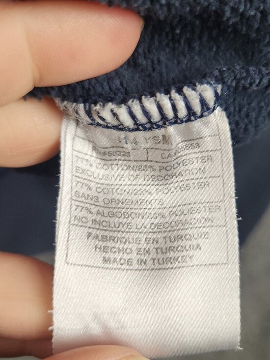 VTG Y2K Nike Mini Swoosh Hoodie Full Zip Mens Large Faded Blue Sweatshirt Travis - Picture 9 of 10